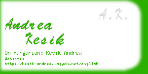 andrea kesik business card